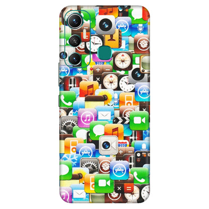 INFINIX Phone Skins (All Models) - All Apple Icons - Matte Finish (M-93) Infinix Hot 11