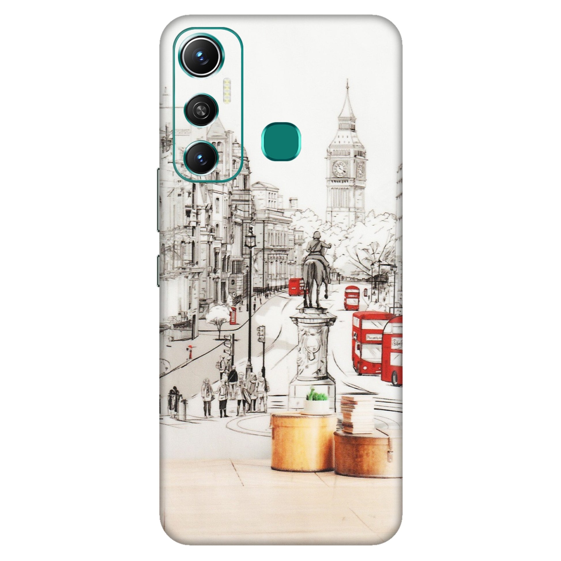INFINIX Phone Skins (All Models) - London Street - Transparent Finish (T-02) Infinix Hot 11