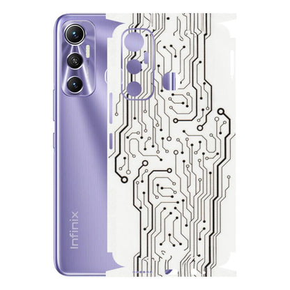 INFINIX Phone Skins (All Models) - Tech Circuits - Transparent Finish (T-03) Infinix Hot 11