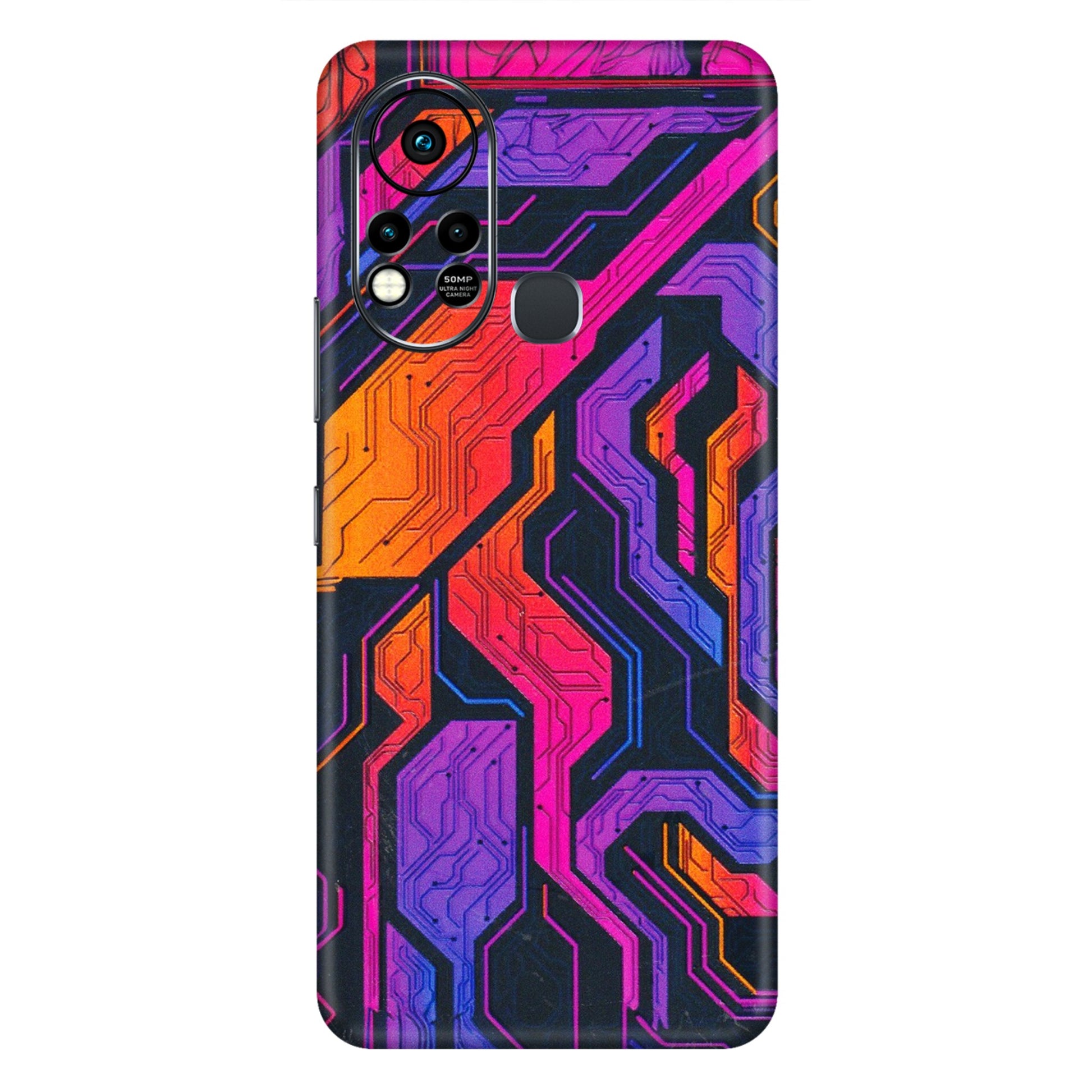 INFINIX Phone Skins (All Models) - Tech Circuits Futuristic - 3D Embossed Finish (L-07) Infinix Hot 11S