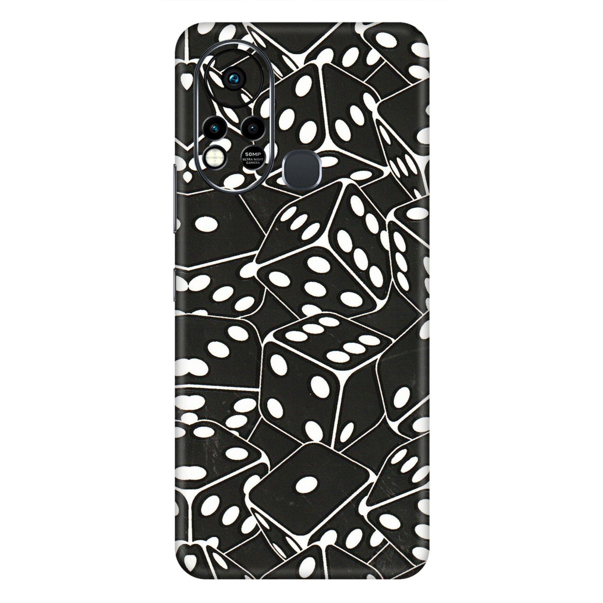 INFINIX Phone Skins (All Models) - Big Black Dices - 3D Embossed Finish (L-106) Infinix Hot 11S
