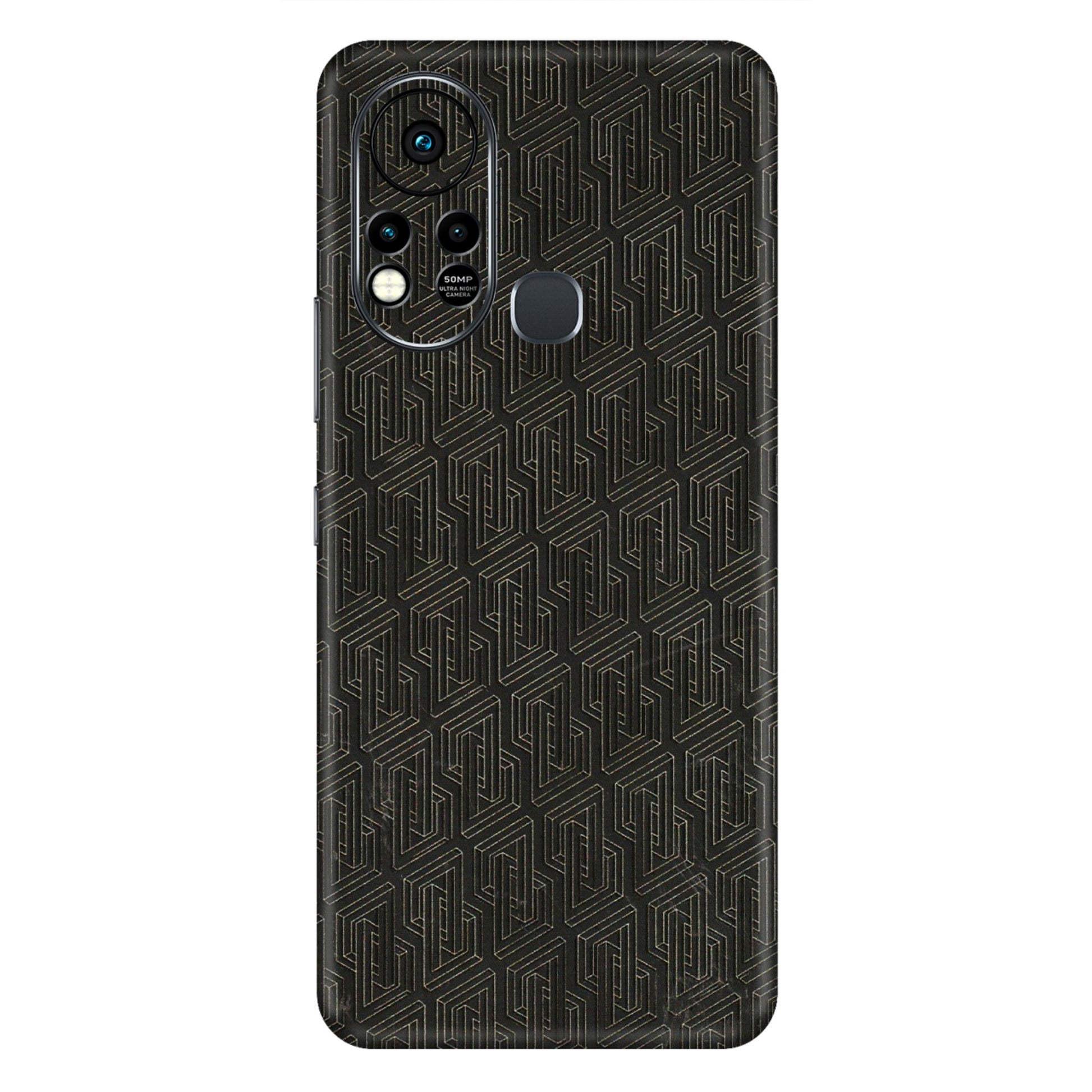 INFINIX Phone Skins (All Models) - Black Abstract Pattern - 3D Embossed Finish (L-117) Infinix Hot 11S
