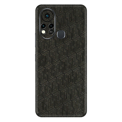 INFINIX Phone Skins (All Models) - Black Abstract Pattern - 3D Embossed Finish (L-117) Infinix Hot 11S