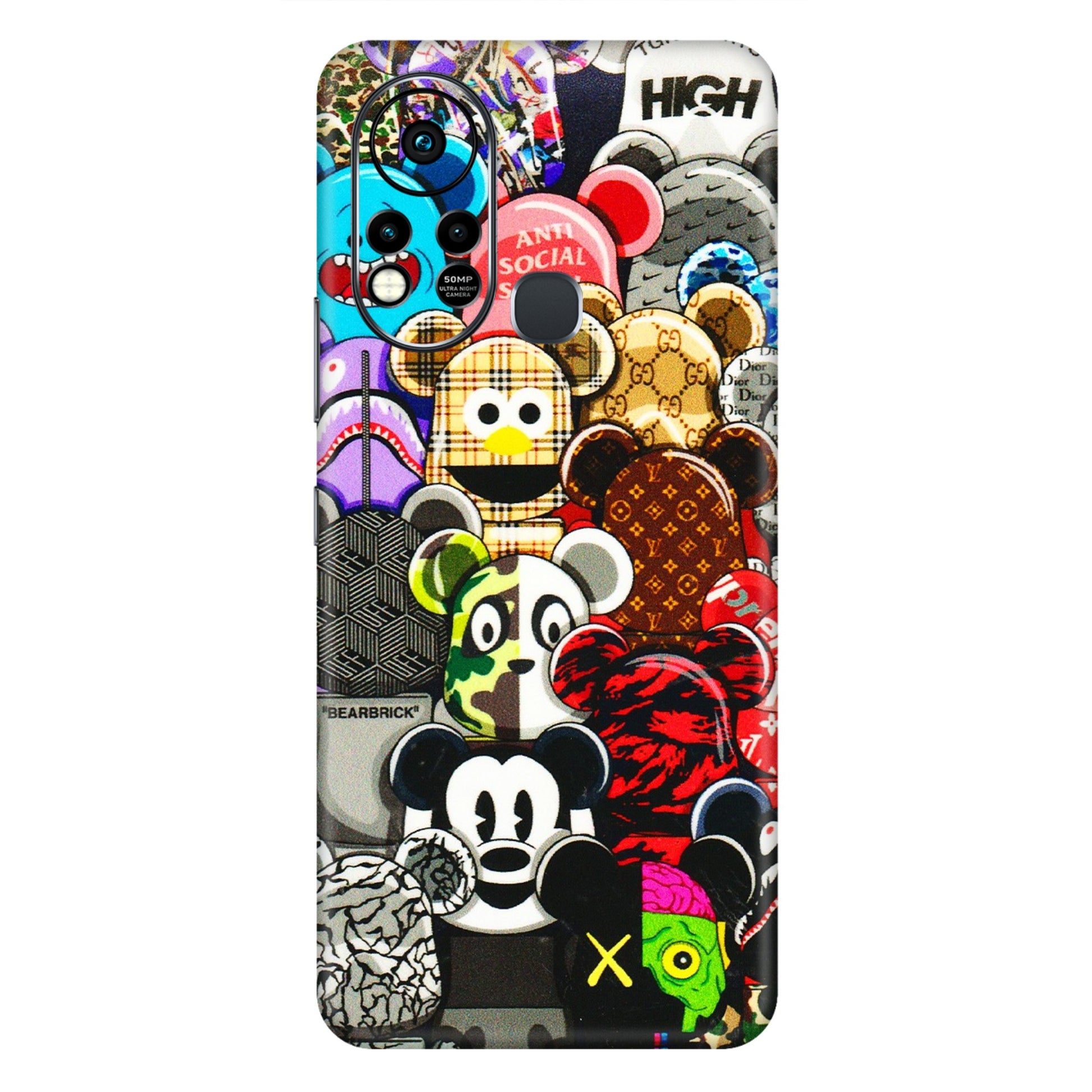 INFINIX Phone Skins (All Models) - More Mickey Mouses - 3D Embossed Finish (L-118) Infinix Hot 11S