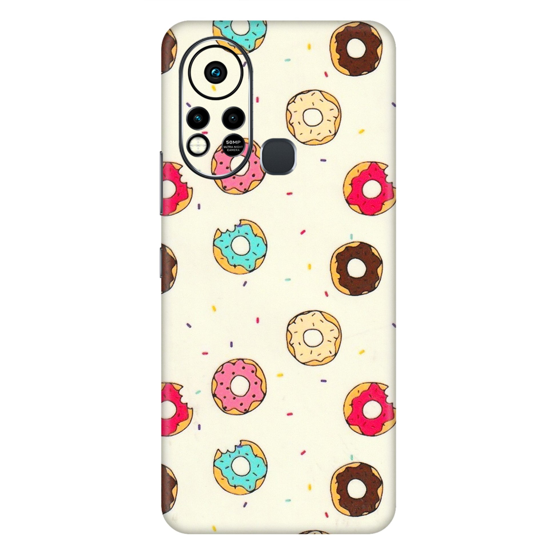 INFINIX Phone Skins (All Models) - Mini Donuts Doodle Art - 3D Embossed Finish (L-122) Infinix Hot 11S
