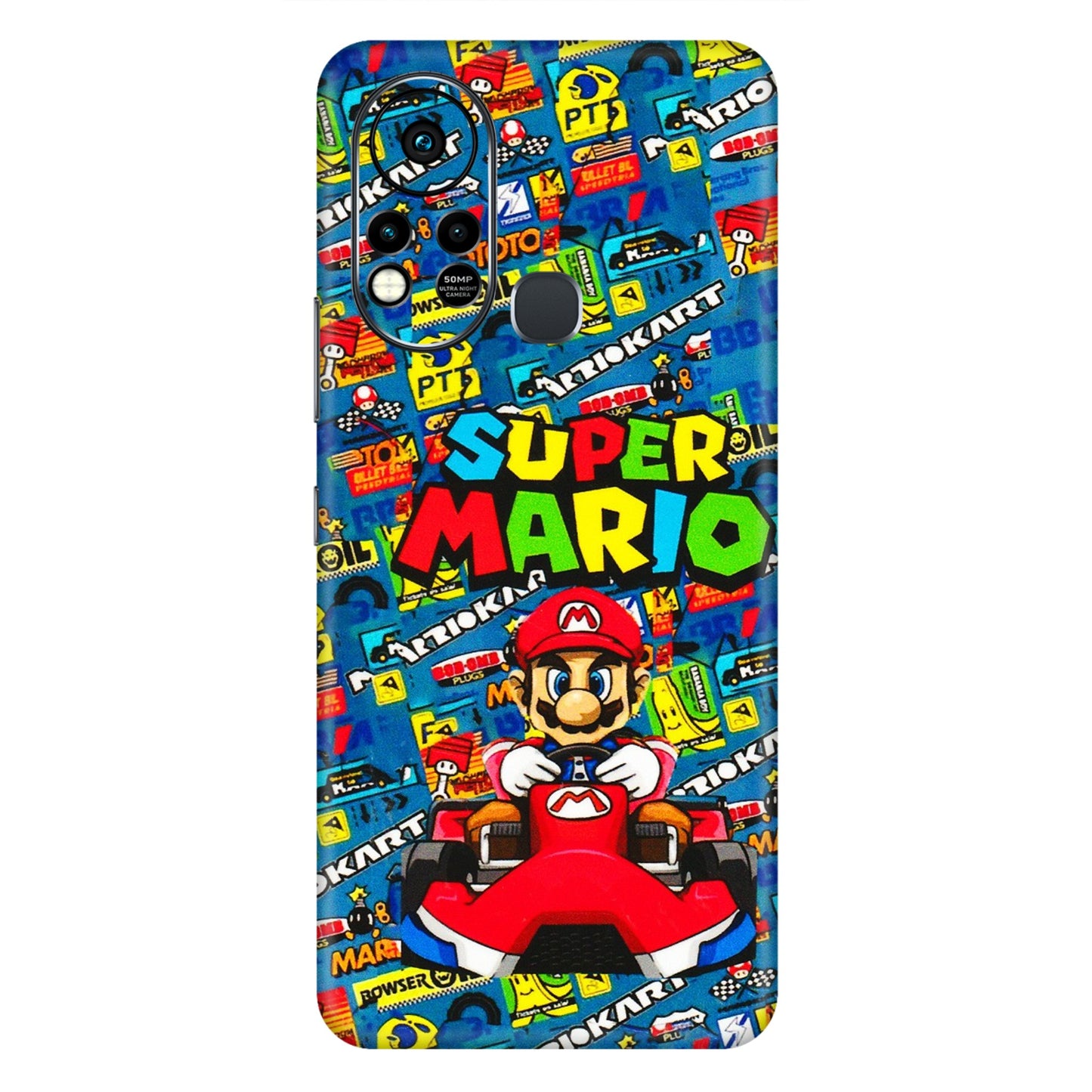 INFINIX Phone Skins (All Models) - Super Mario Kart - 3D Embossed Finish (L-140) Infinix Hot 11S