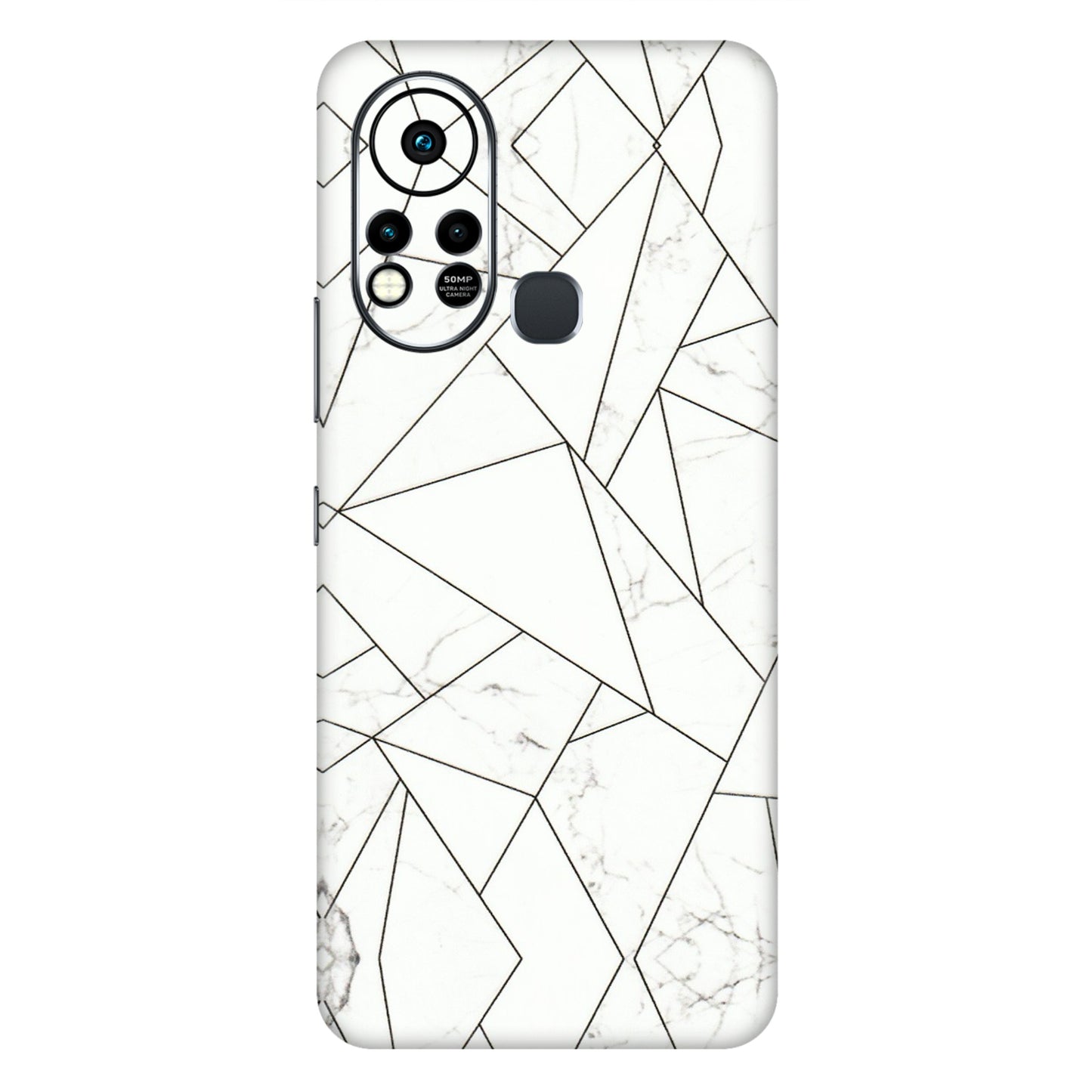 INFINIX Phone Skins (All Models) - Luxury White Marble Effect - 3D Embossed Finish (L-168) Infinix Hot 11S