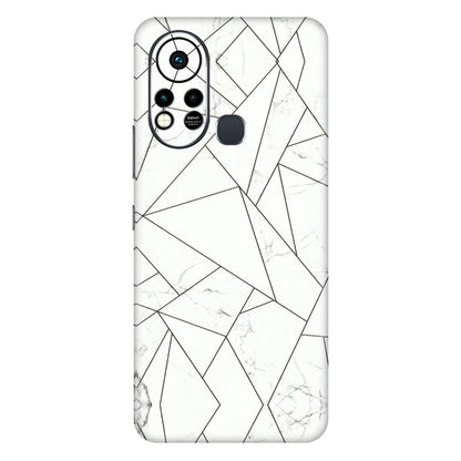 INFINIX Phone Skins (All Models) - Luxury White Marble Effect - 3D Embossed Finish (L-168) Infinix Hot 11S