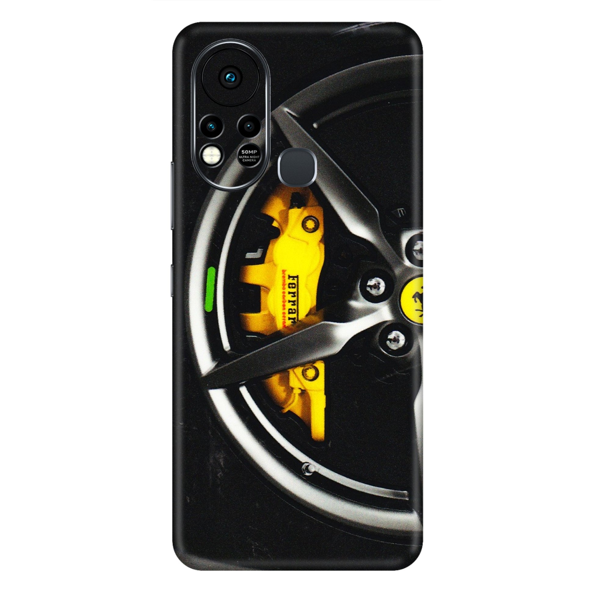 INFINIX Phone Skins (All Models) - Ferrari Wheel Alloy - 3D Embossed Finish (L-173) Infinix Hot 11S