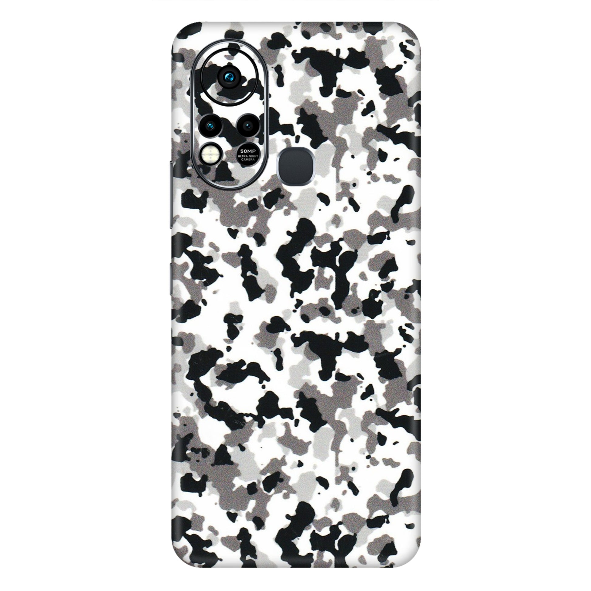 INFINIX Phone Skins (All Models) - White Black Camouflage - 3D Embossed Finish (L-18) Infinix Hot 11S