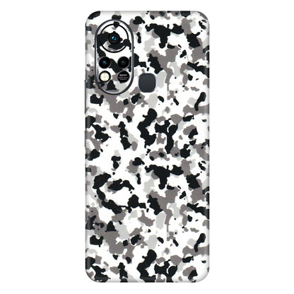 INFINIX Phone Skins (All Models) - White Black Camouflage - 3D Embossed Finish (L-18) Infinix Hot 11S