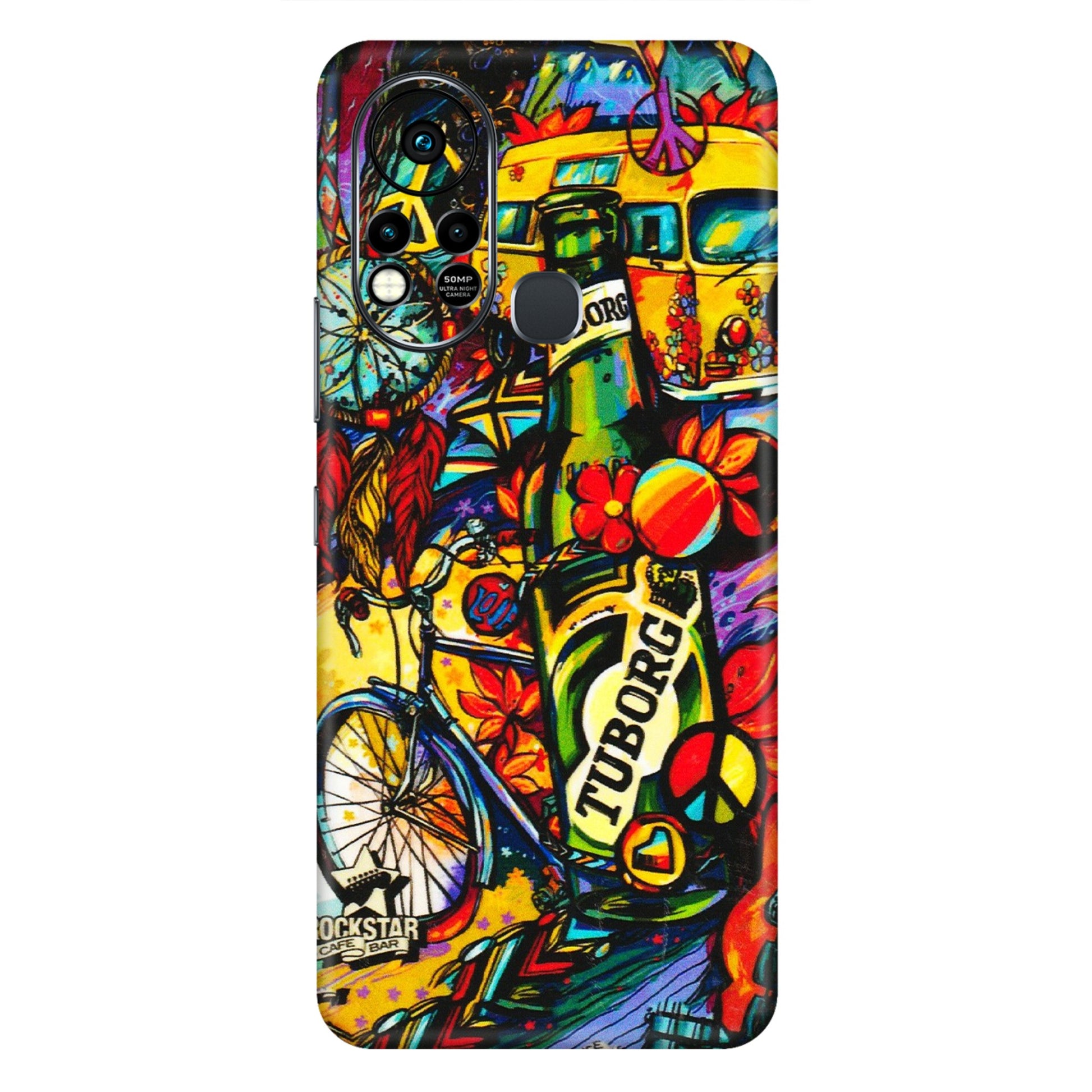 INFINIX Phone Skins (All Models) - Cool Beer Bottle - 3D Embossed Finish (L-193) Infinix Hot 11S