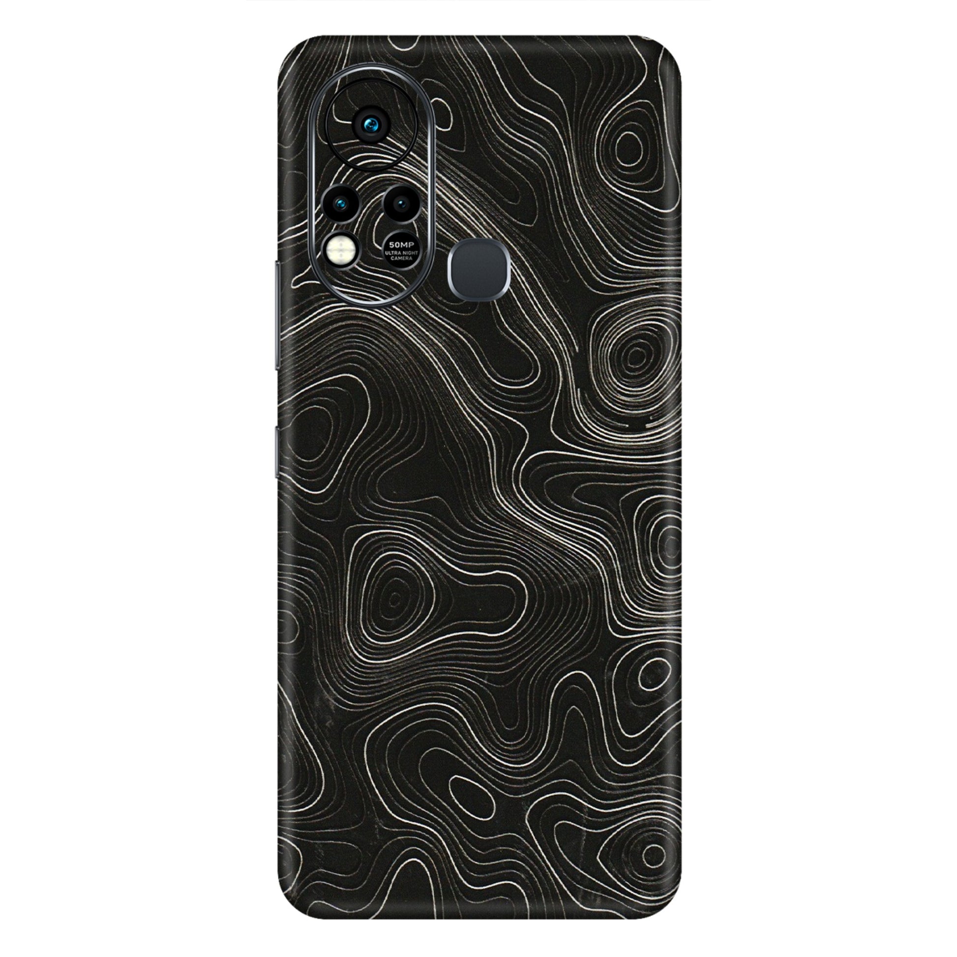 INFINIX Phone Skins (All Models) - Black Swirl - 3D Embossed Finish (L-196) Infinix Hot 11S