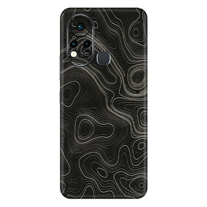INFINIX Phone Skins (All Models) - Black Swirl - 3D Embossed Finish (L-196) Infinix Hot 11S