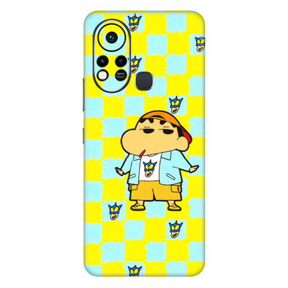 INFINIX Phone Skins (All Models) - Yellow Blue Shinchan Cute - 3D Embossed Finish (L-221) Infinix Hot 11S
