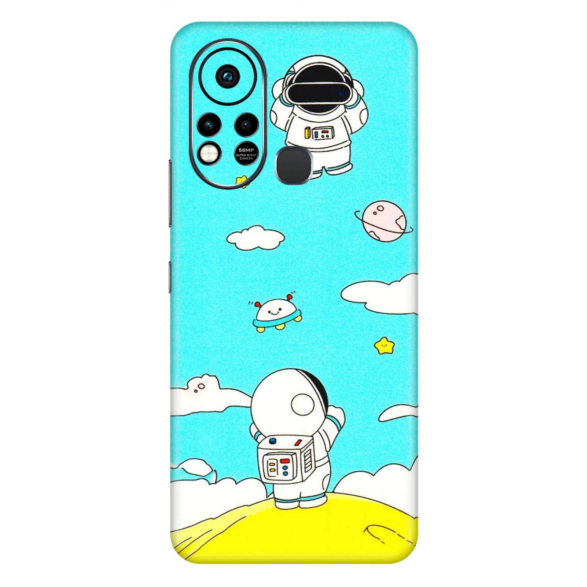 INFINIX Phone Skins (All Models) - Blue Skies Astro Float - 3D Embossed Finish (L-230) Infinix Hot 11S