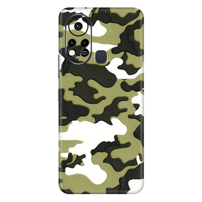 INFINIX Phone Skins (All Models) - Camouflages White And Green - 3D Embossed Finish (L-243) Infinix Hot 11S
