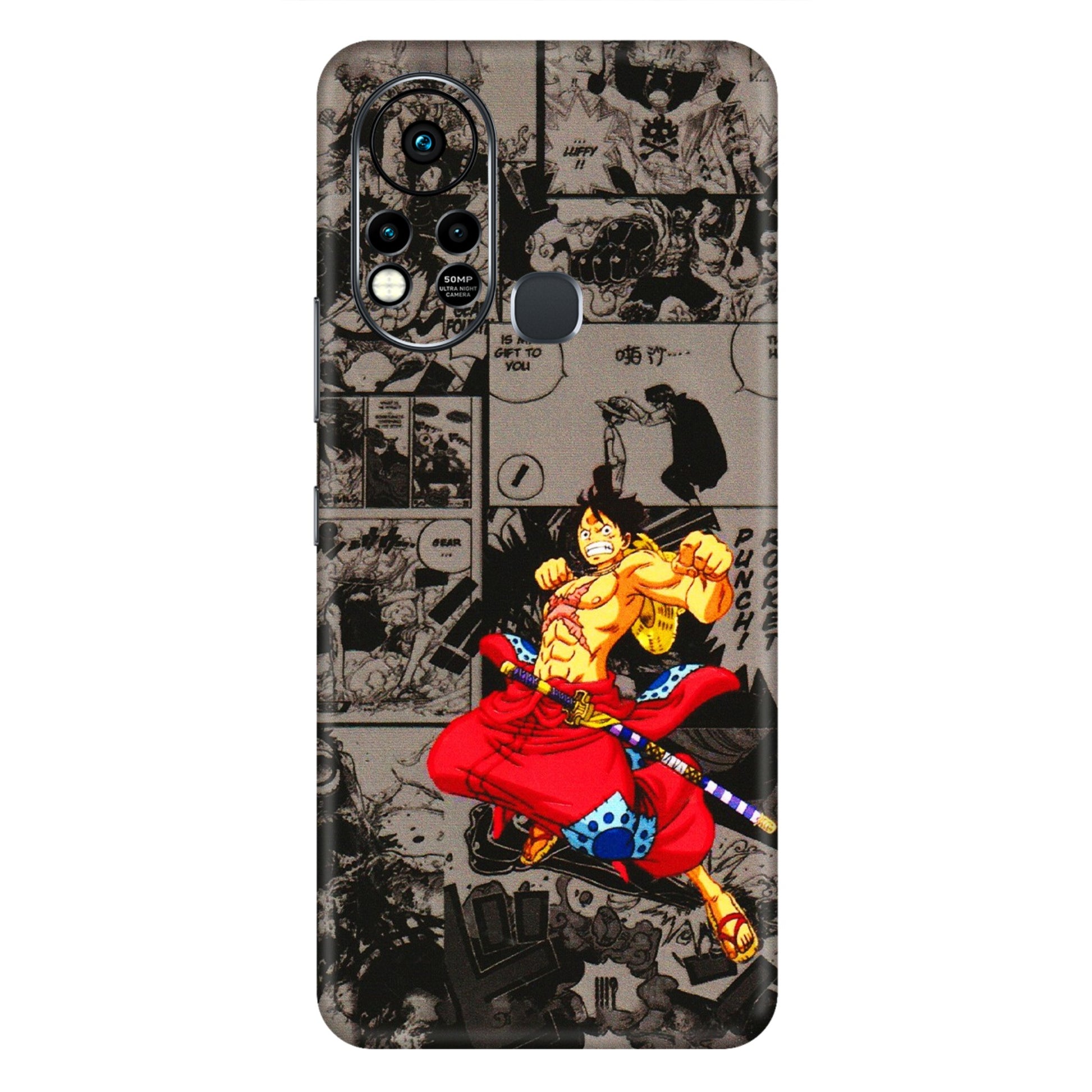 INFINIX Phone Skins (All Models) - One Piece Rocket Punch Manga - 3D Embossed Finish (L-25) Infinix Hot 11S