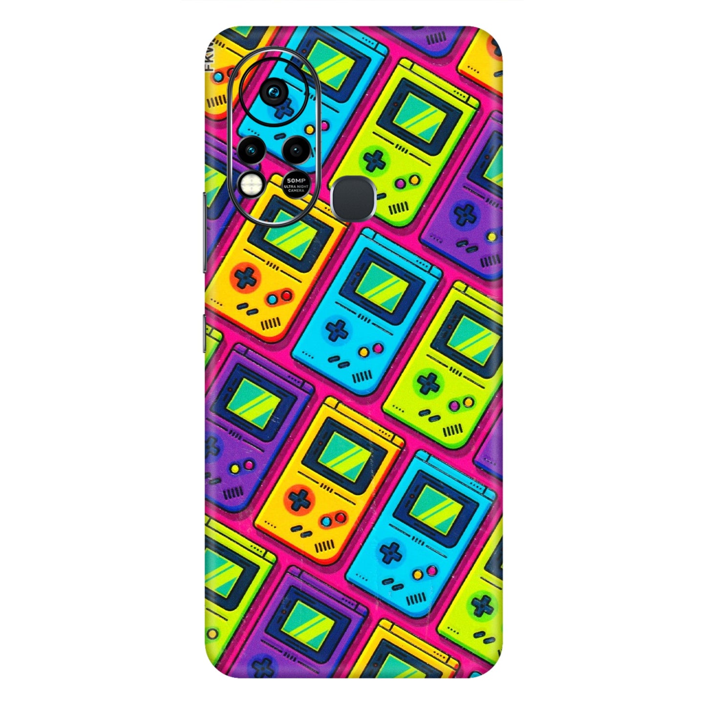 INFINIX Phone Skins (All Models) - Gameboy Colourful - 3D Embossed Finish (L-266) Infinix Hot 11S