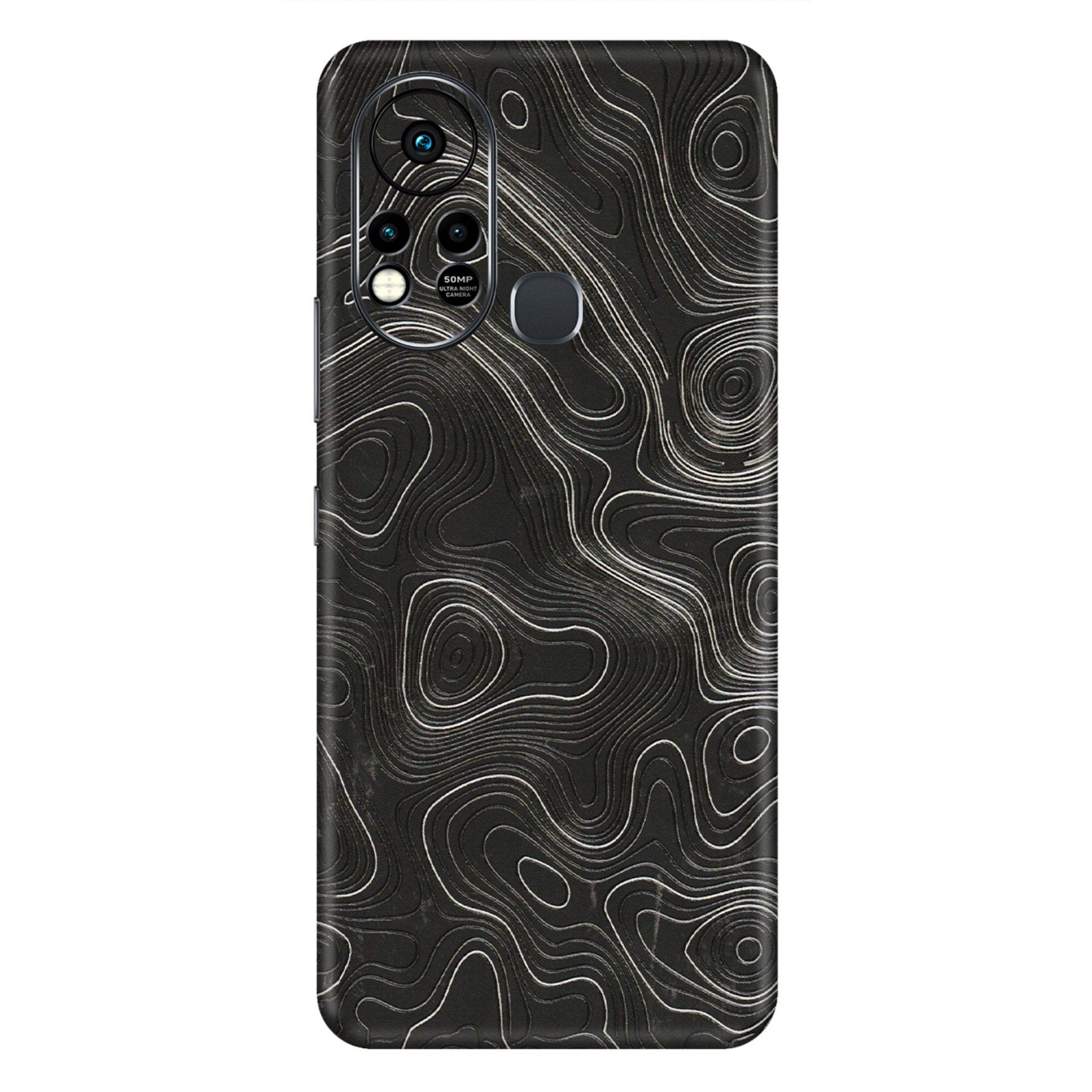 INFINIX Phone Skins (All Models) - Abstract White Line Map - 3D Embossed Finish (L-269) Infinix Hot 11S