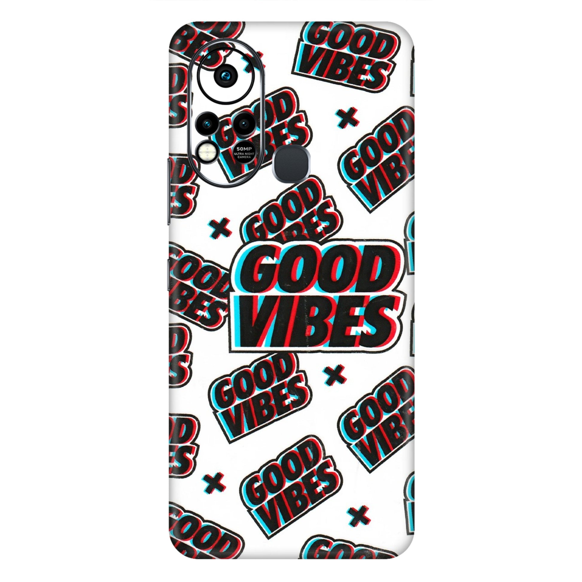 INFINIX Phone Skins (All Models) - Good Vibes - 3D Embossed Finish (L-282) Infinix Hot 11S