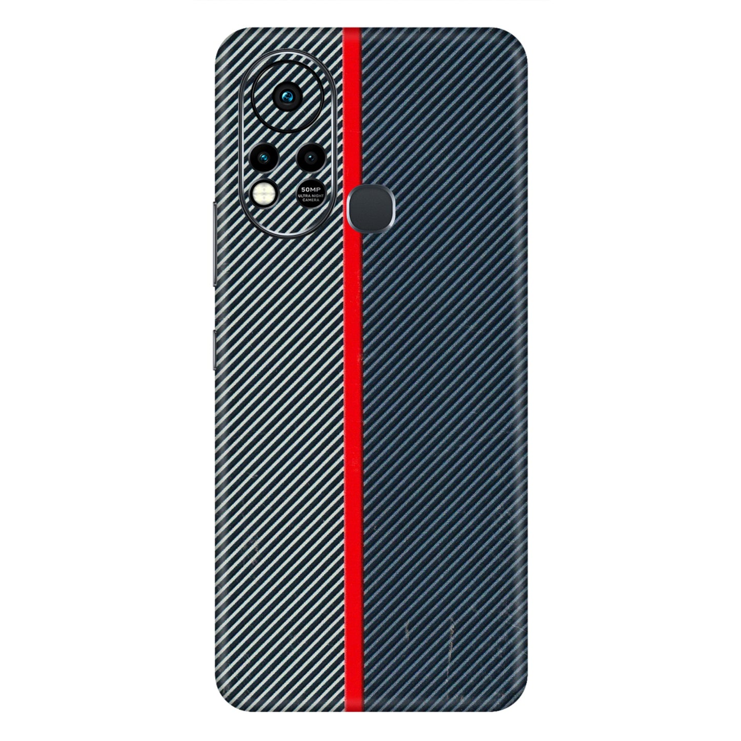 INFINIX Phone Skins (All Models) - Blue Sober Lines - 3D Embossed Finish (L-305) Infinix Hot 11S