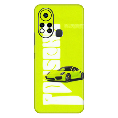INFINIX Phone Skins (All Models) - Lime Green Porche - 3D Embossed Finish (L-30) Infinix Hot 11S