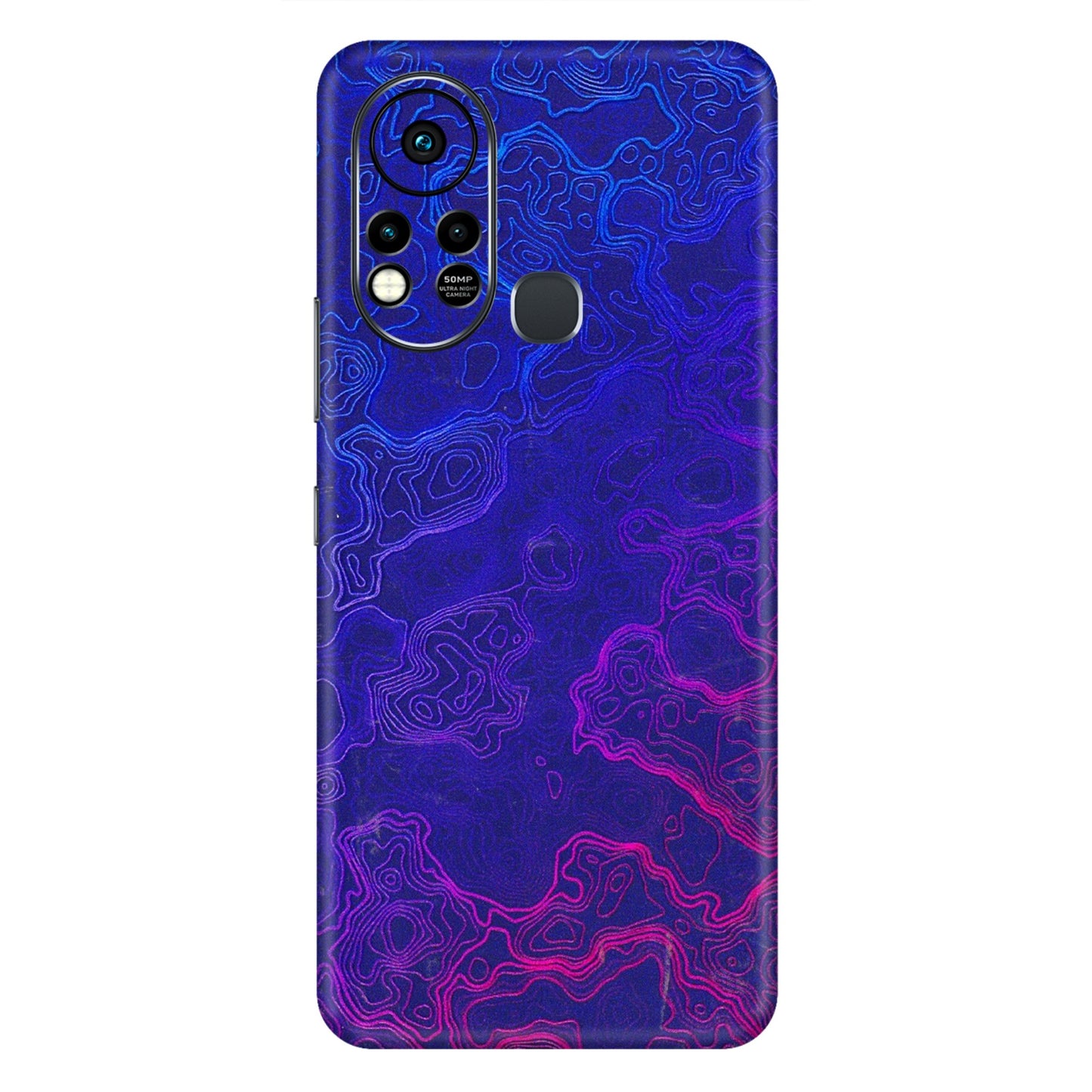 INFINIX Phone Skins (All Models) - Purple Ripples Swirl - 3D Embossed Finish (L-314) Infinix Hot 11S
