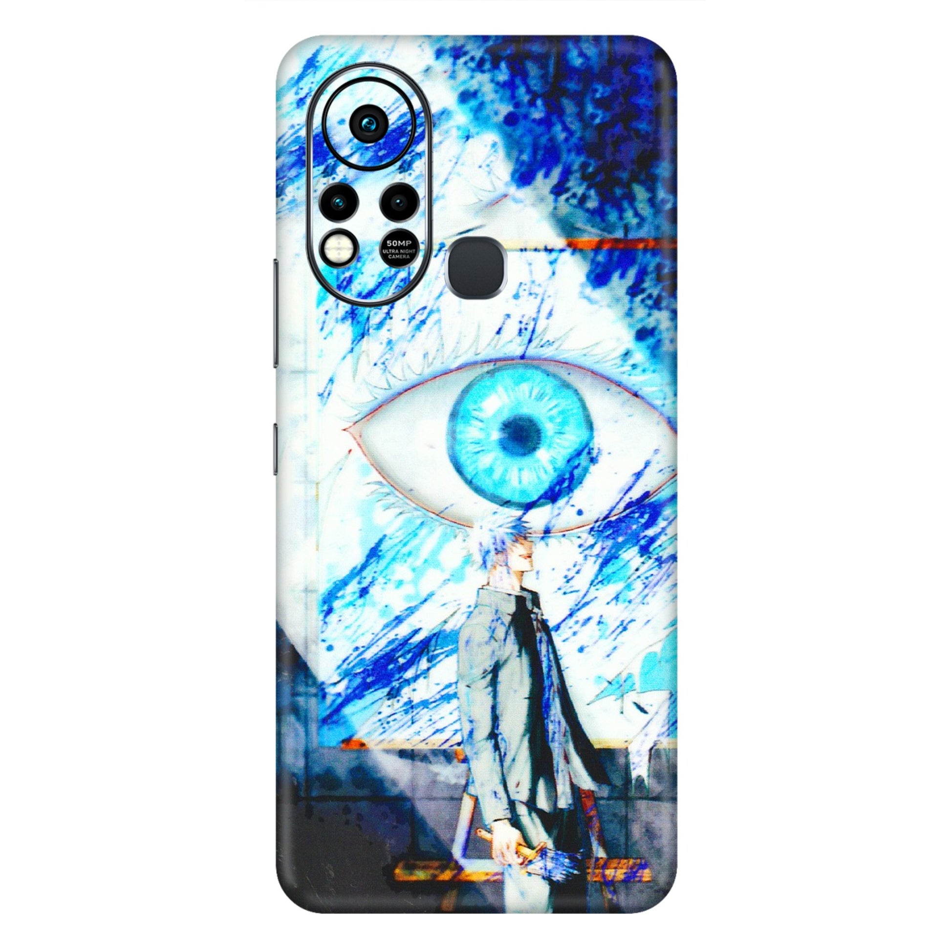 INFINIX Phone Skins (All Models) - Anime Sea Blue Eye - 3D Embossed Finish (L-318) Infinix Hot 11S