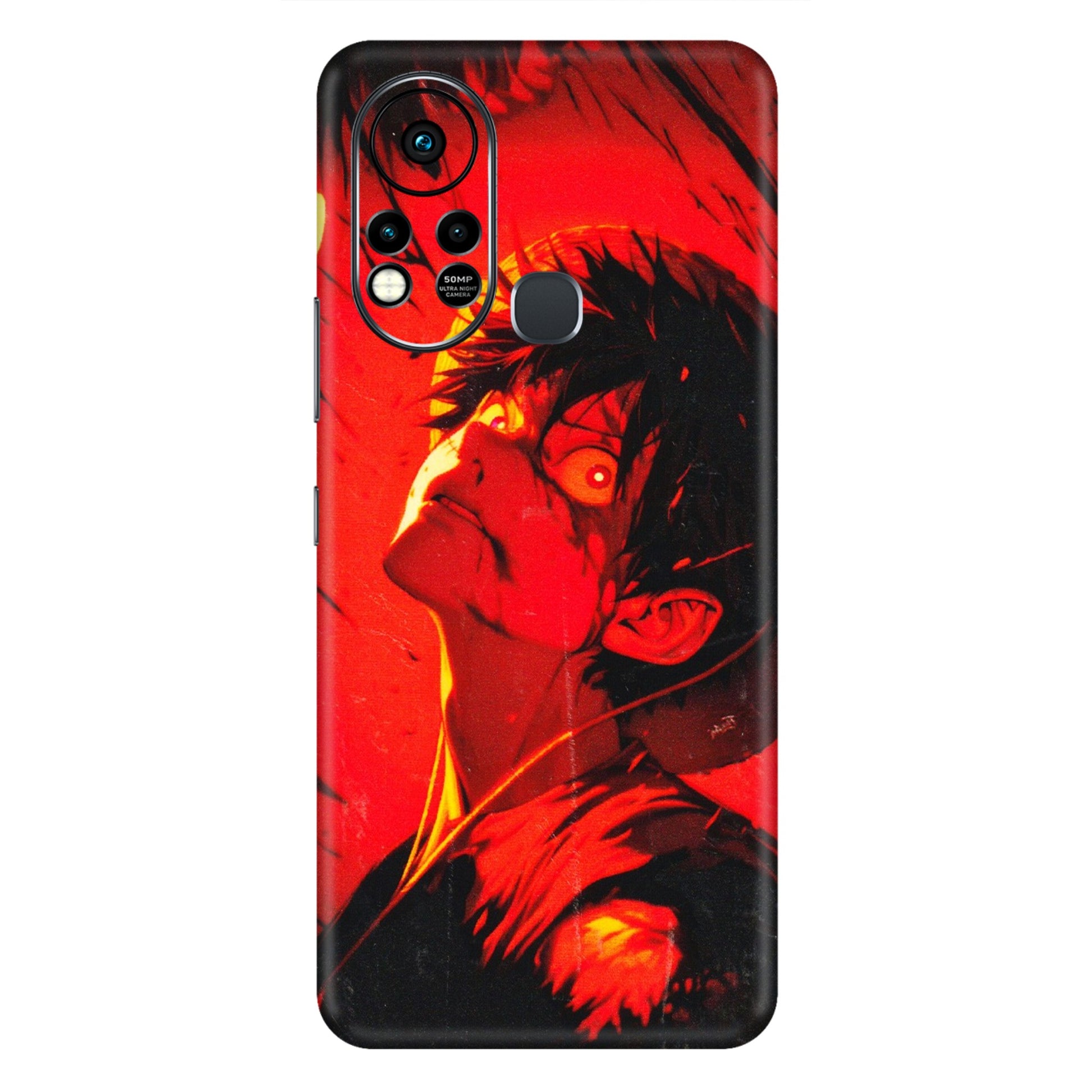 INFINIX Phone Skins (All Models) - D.Luffy Power Up One Piece Anime - 3D Embossed Finish (L-326) Infinix Hot 11S