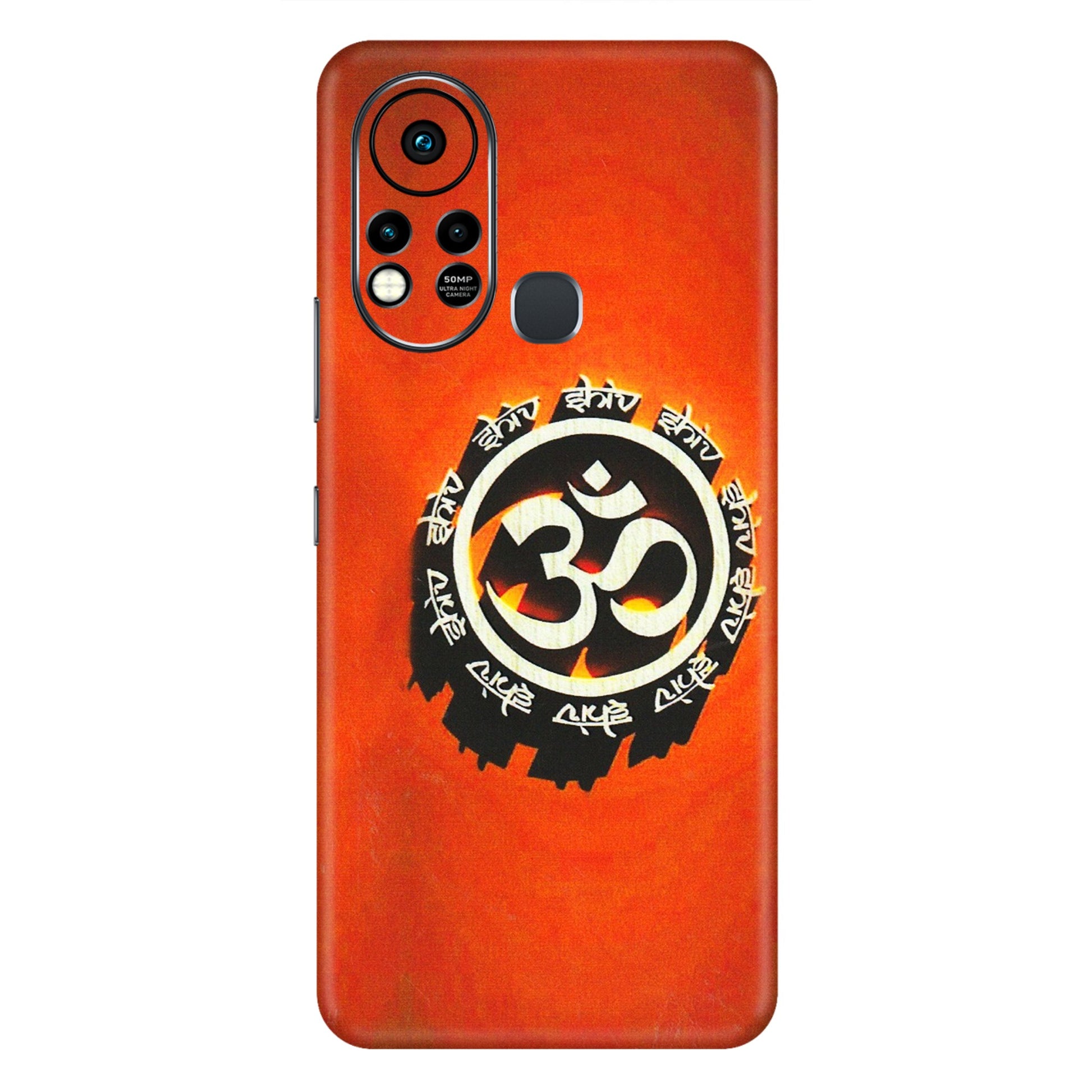 INFINIX Phone Skins (All Models) - Aum Shiv Orange - 3D Embossed Finish (L-32) Infinix Hot 11S