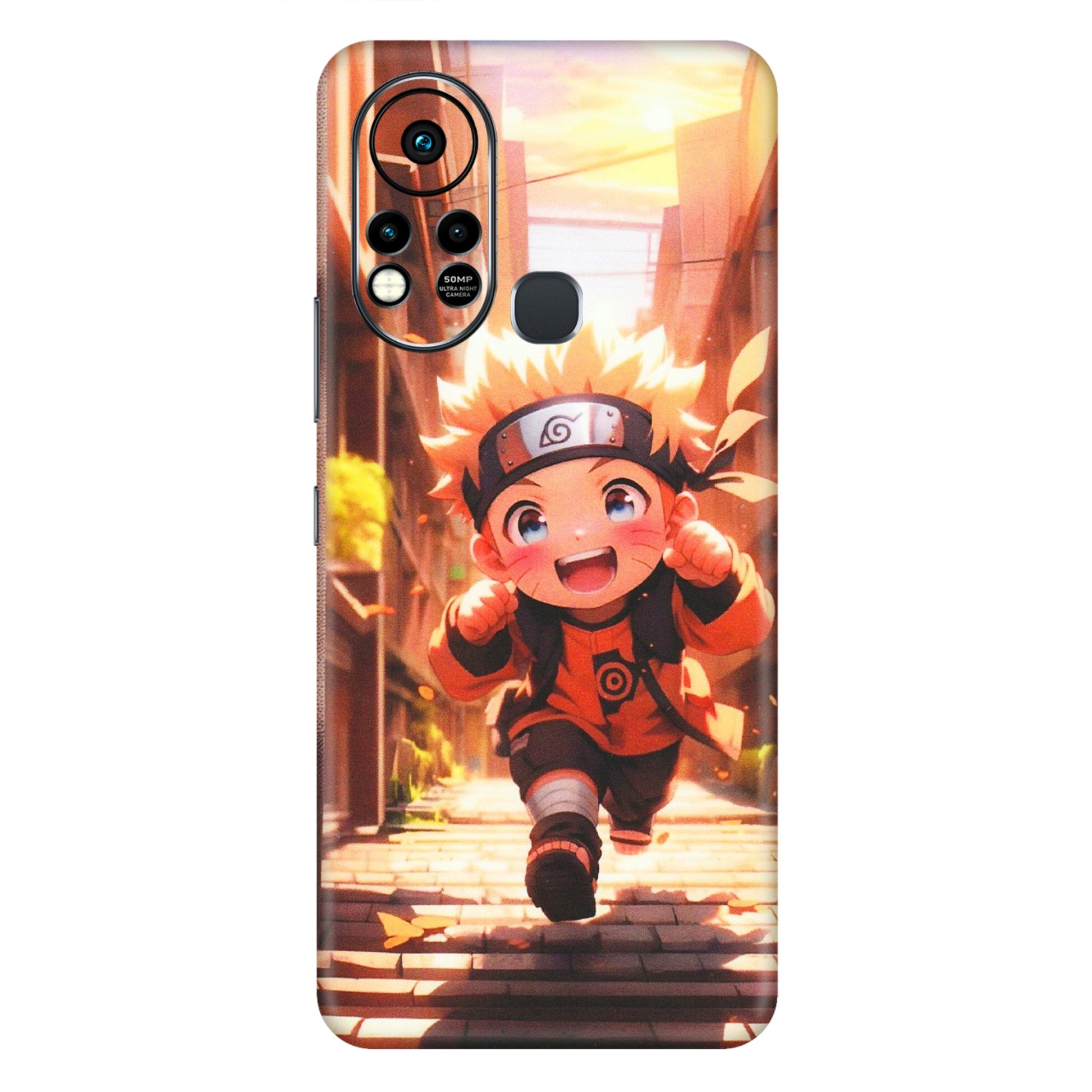 INFINIX Phone Skins (All Models) - Naruto Cute Toon Running - Matte Finish (M-04) Infinix Hot 11S