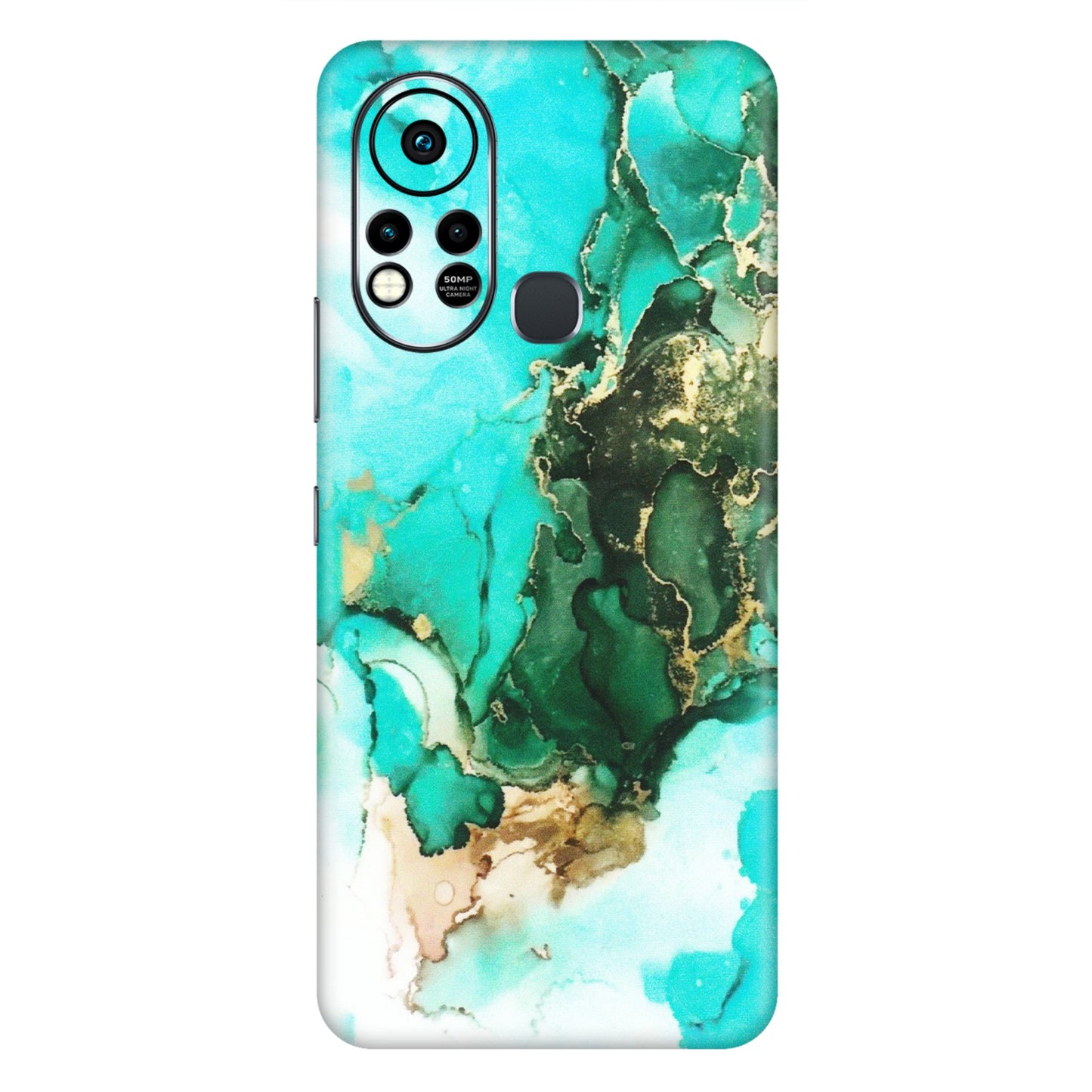 INFINIX Phone Skins (All Models) - The Blue Gold Marble - Matte Finish (M-124) Infinix Hot 11S