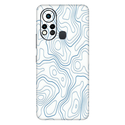INFINIX Phone Skins (All Models) - Blue And White Swirls - Matte Finish (M-139) Infinix Hot 11S