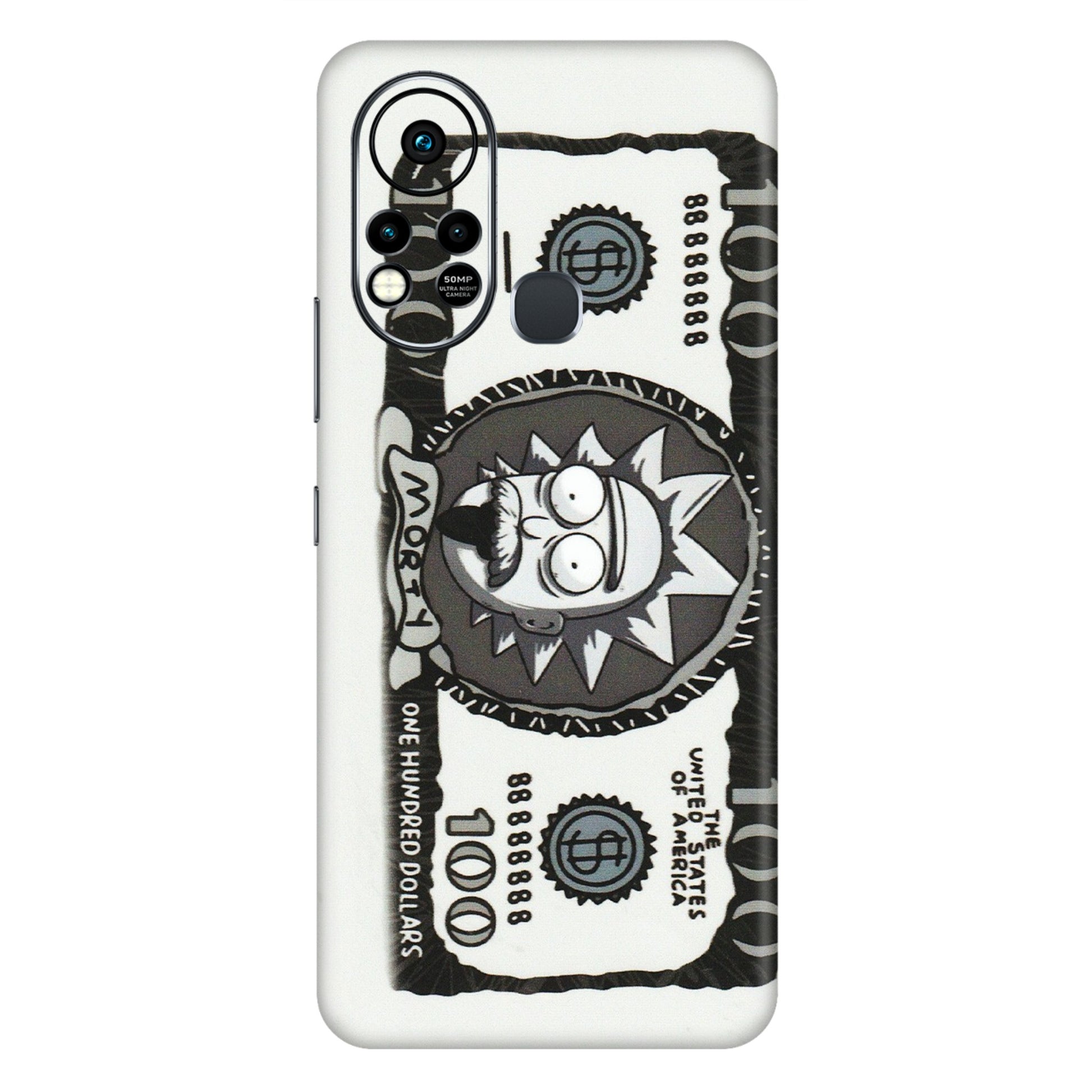 INFINIX Phone Skins (All Models) - Rick And Morty Hundred Dollar Anime - Matte Finish (M-161) Infinix Hot 11S