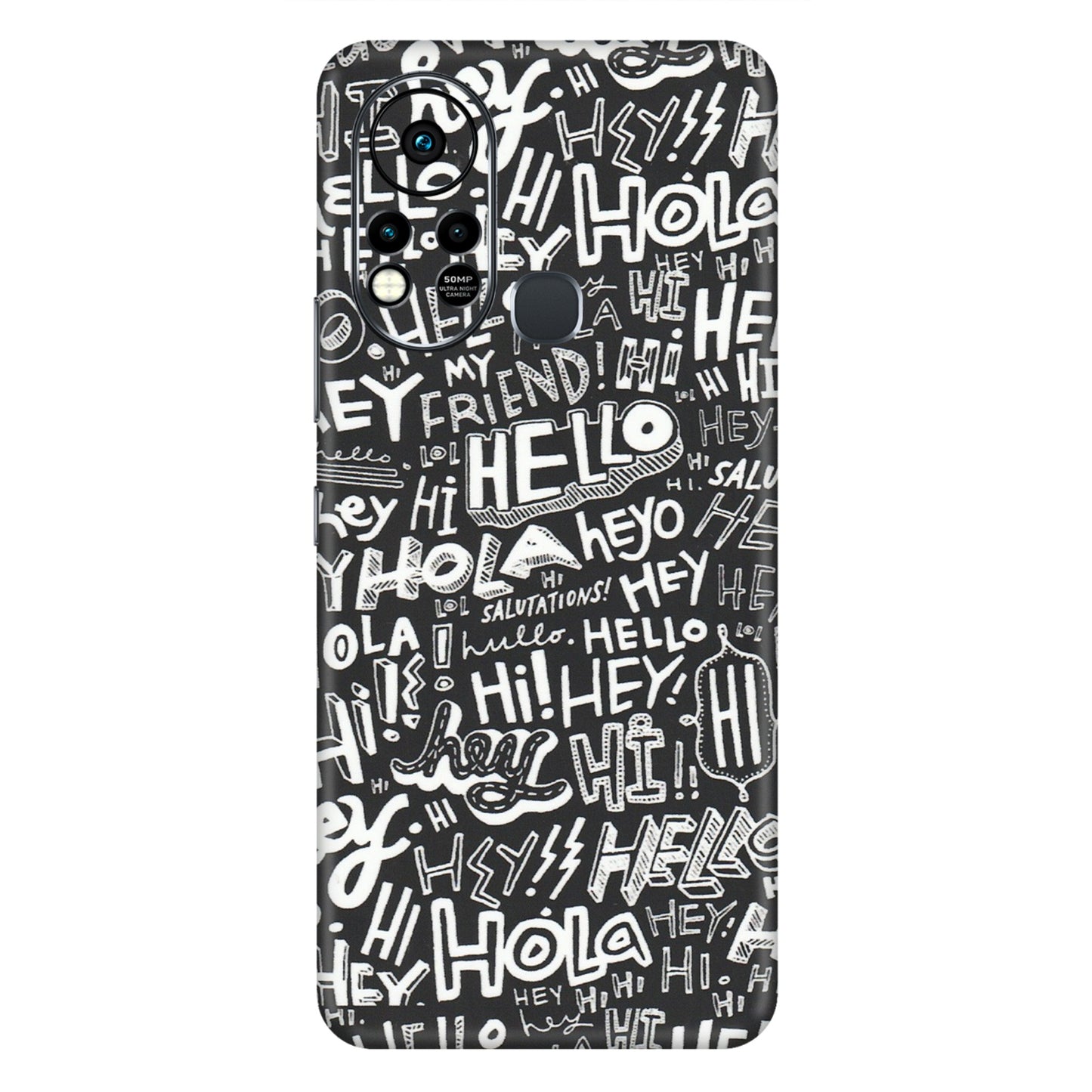 INFINIX Phone Skins (All Models) - Hi Hello Doodles - Matte Finish (M-25) Infinix Hot 11S