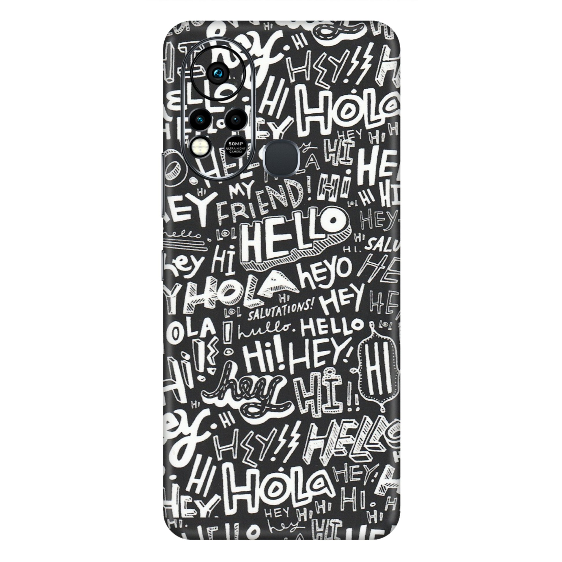 INFINIX Phone Skins (All Models) - Hi Hello Doodles - Matte Finish (M-25) Infinix Hot 11S