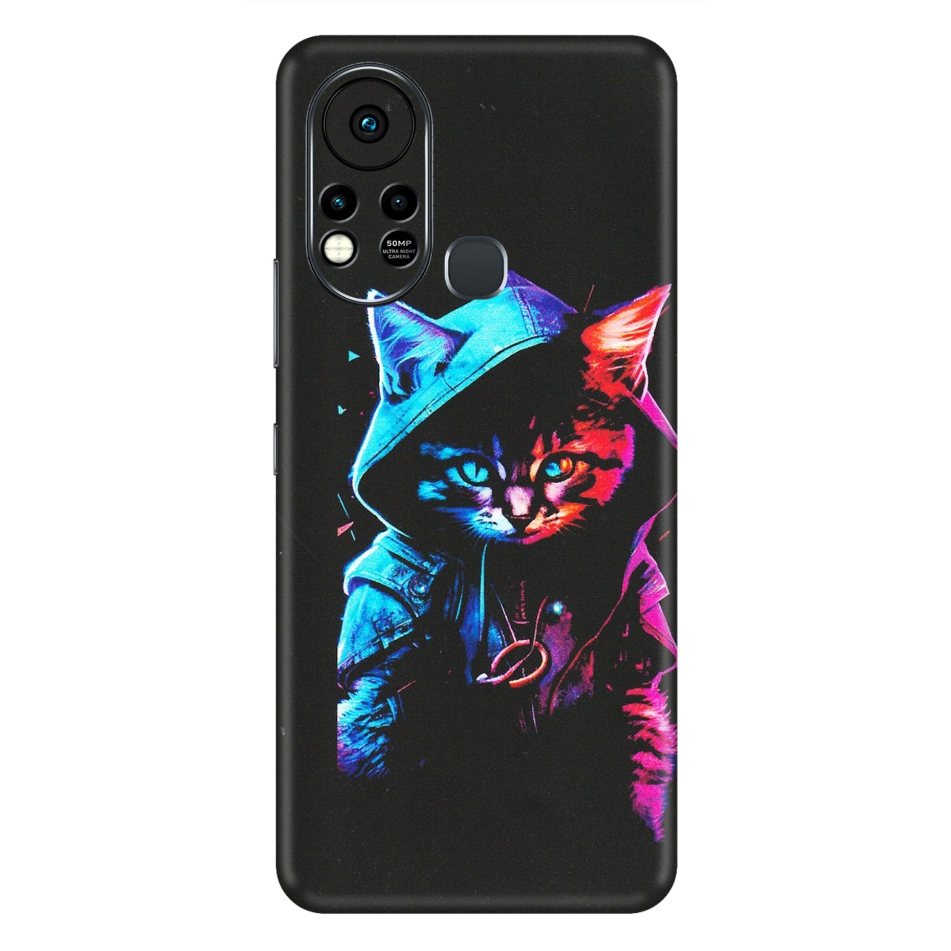 INFINIX Phone Skins (All Models) - Cyberpunk Cat - Matte Finish (M-45) Infinix Hot 11S