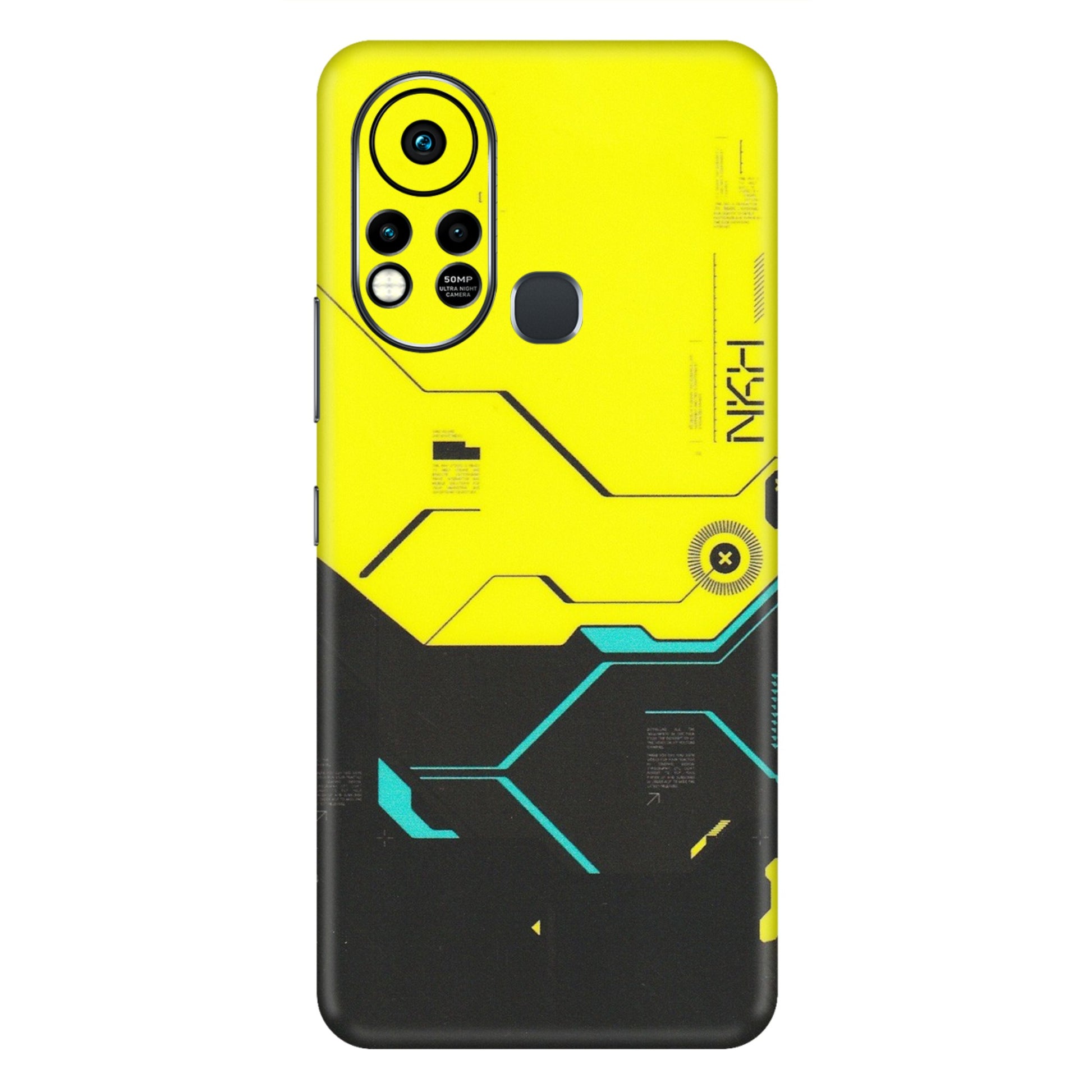 INFINIX Phone Skins (All Models) - Black Yellow Technica - Matte Finish (M-53) Infinix Hot 11S
