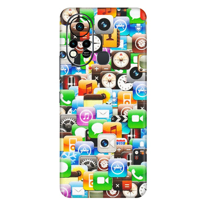 INFINIX Phone Skins (All Models) - All Apple Icons - Matte Finish (M-93) Infinix Hot 11S