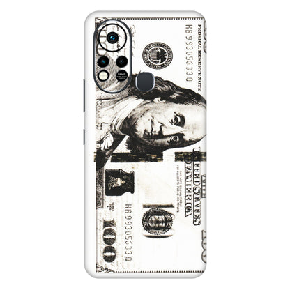 INFINIX Phone Skins (All Models) - 100 Dollar Currency - Transparent Finish (T-01) Infinix Hot 11S