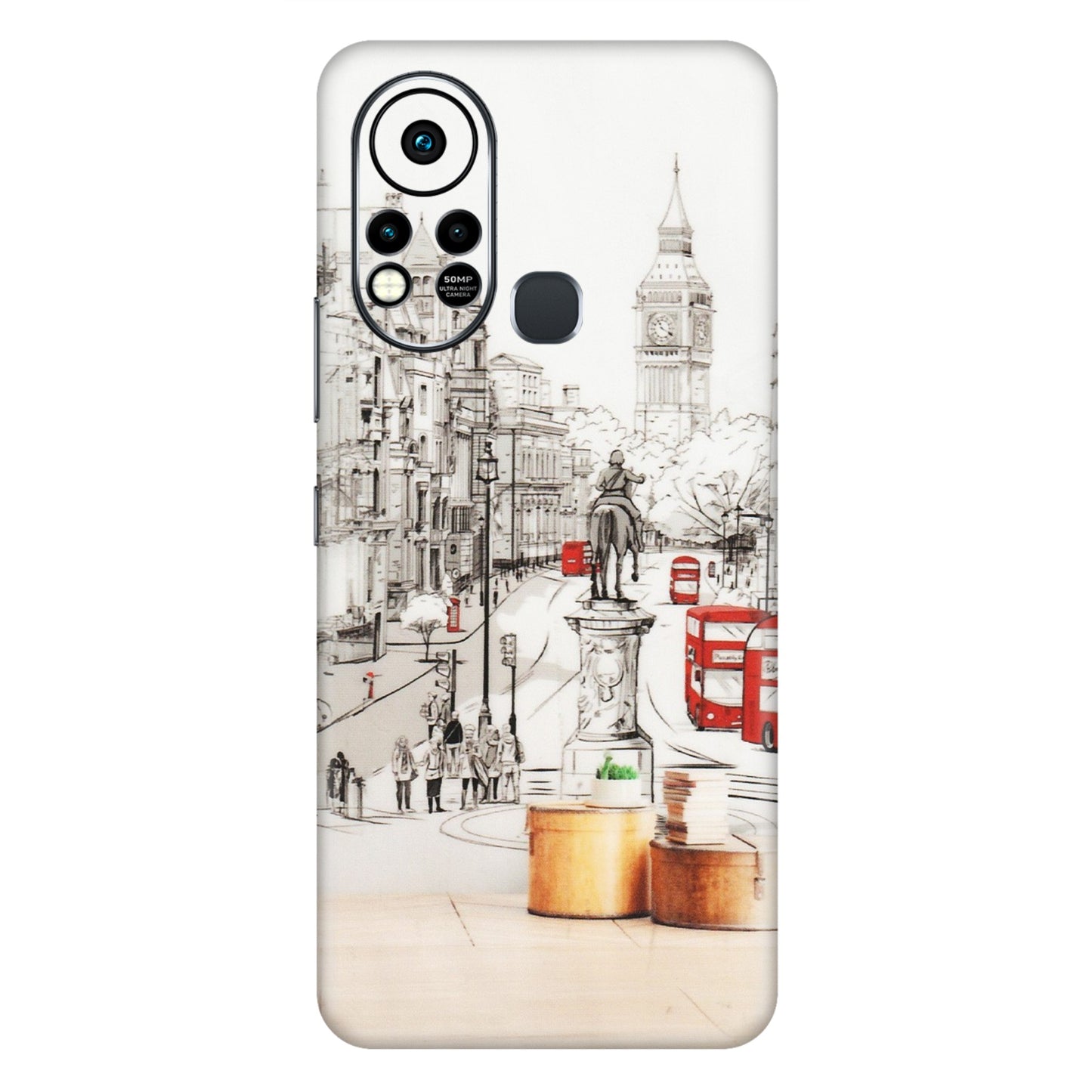 INFINIX Phone Skins (All Models) - London Street - Transparent Finish (T-02) Infinix Hot 11S