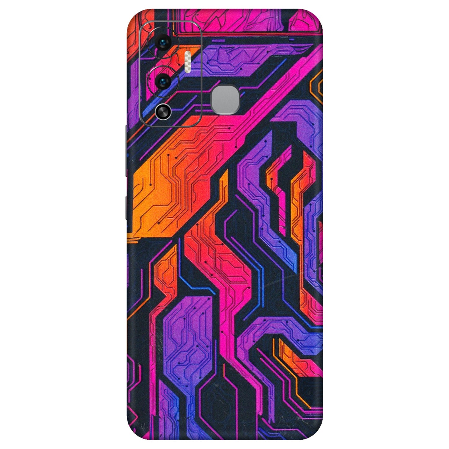 INFINIX Phone Skins (All Models) - Tech Circuits Futuristic - 3D Embossed Finish (L-07) Infinix Hot 12 Play
