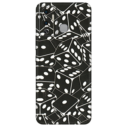 INFINIX Phone Skins (All Models) - Big Black Dices - 3D Embossed Finish (L-106) Infinix Hot 12 Play