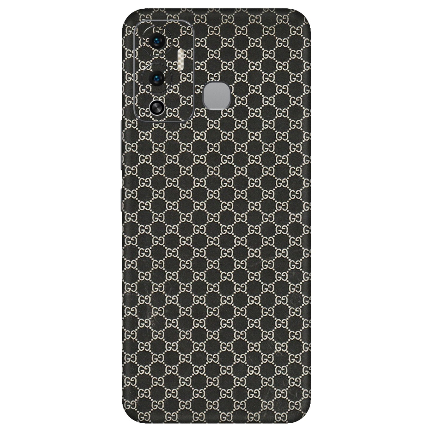 INFINIX Phone Skins (All Models) - Black G Print - 3D Embossed Finish (L-109) Infinix Hot 12 Play