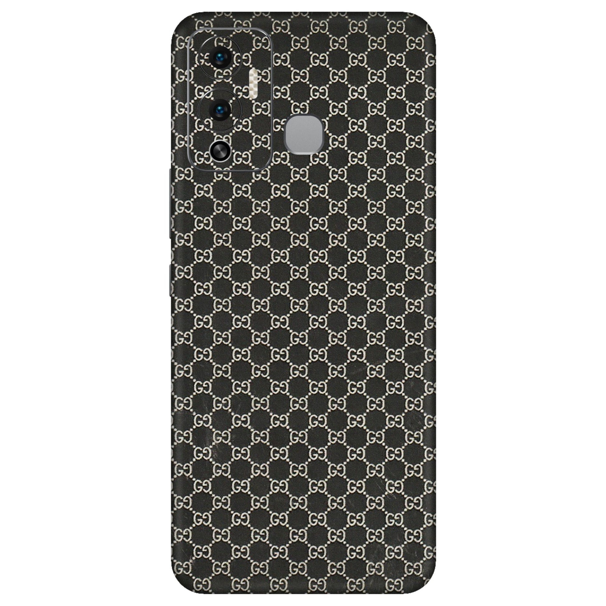 INFINIX Phone Skins (All Models) - Black G Print - 3D Embossed Finish (L-109) Infinix Hot 12 Play