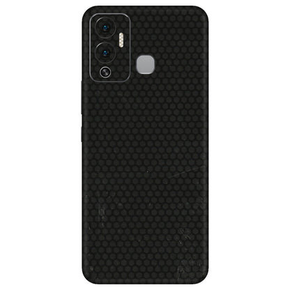 INFINIX Phone Skins (All Models) - Black honeycomb - 3D Embossed Finish (L-114) Infinix Hot 12 Play