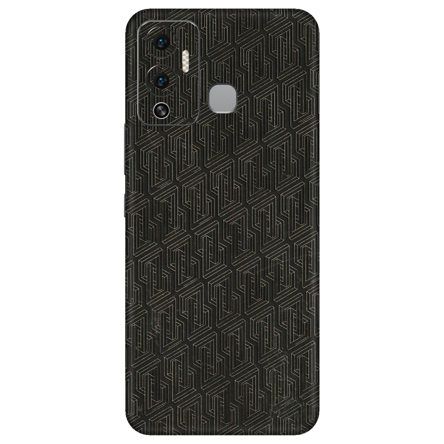 INFINIX Phone Skins (All Models) - Black Abstract Pattern - 3D Embossed Finish (L-117) Infinix Hot 12 Play