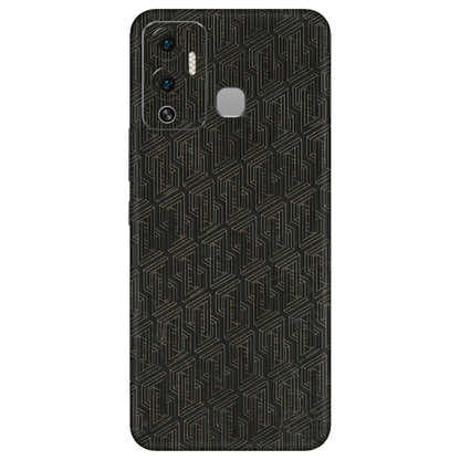 INFINIX Phone Skins (All Models) - Black Abstract Pattern - 3D Embossed Finish (L-117) Infinix Hot 12 Play