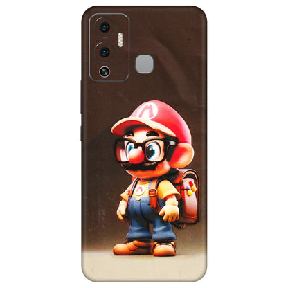 INFINIX Phone Skins (All Models) - Little Mario - 3D Embossed Finish (L-119) Infinix Hot 12 Play